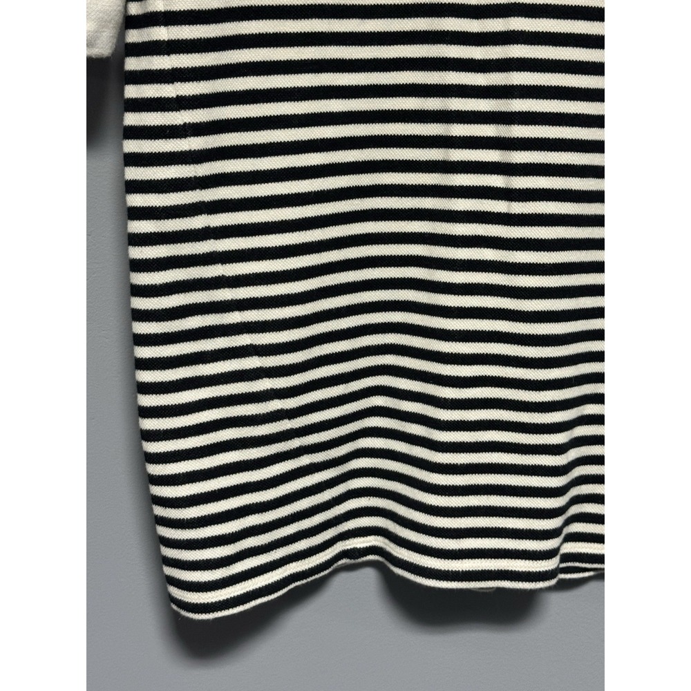 Topshop Women's Black And White Striped Shift Dress Size 4 Preppy Casual - Picture 7 of 14